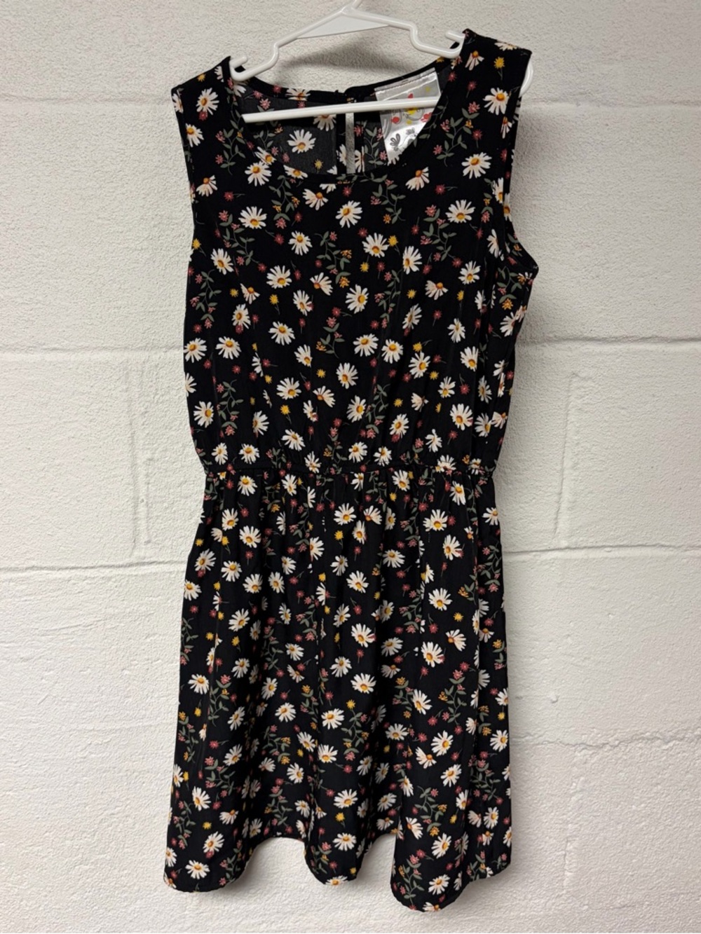 Jenna & Jessie Girls Black Floral Daisy Casual Dress Size 10